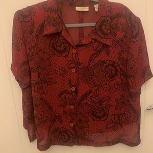 Shoulder padded see through top